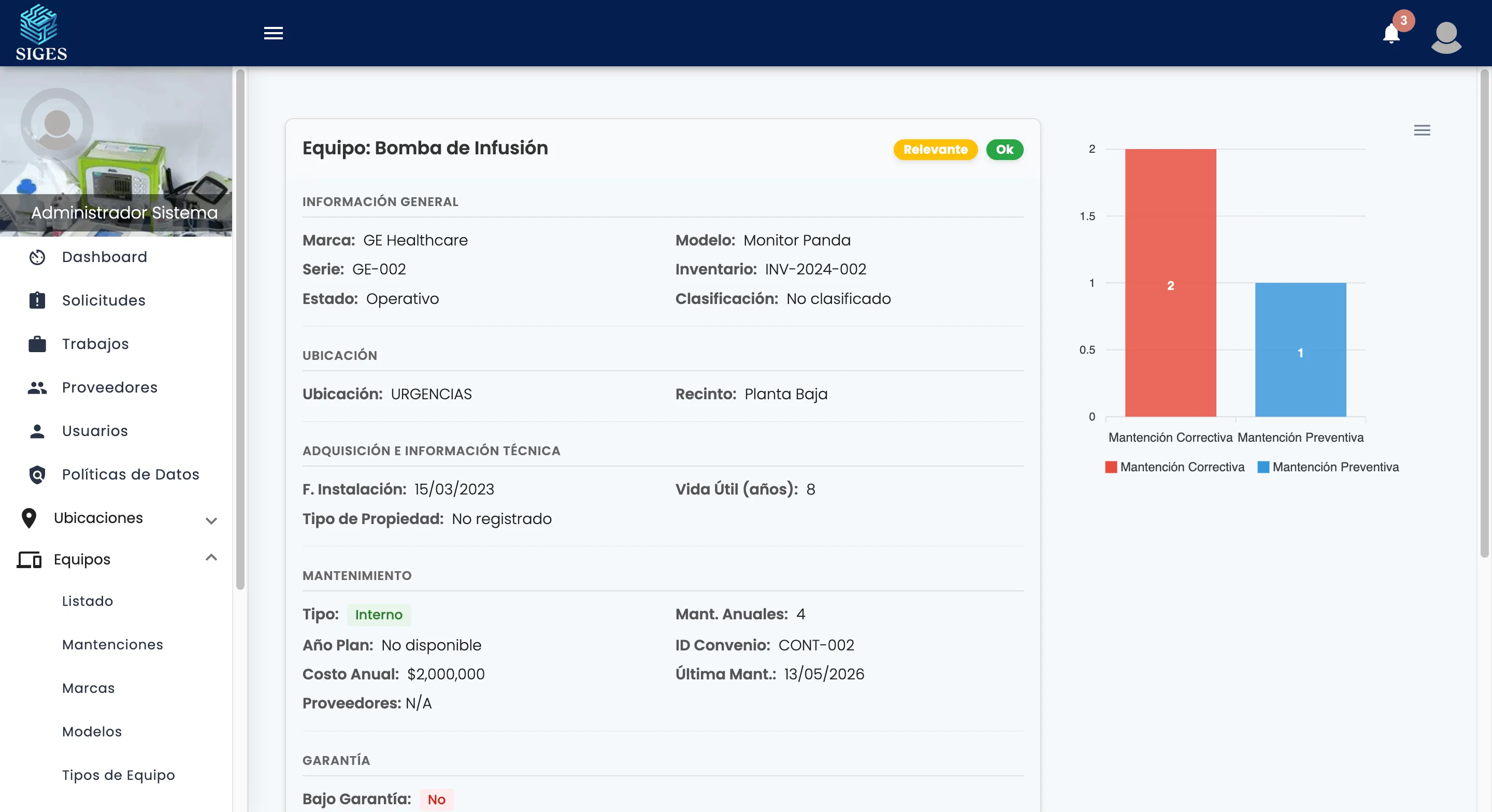 Trazabilidad de mantenimiento